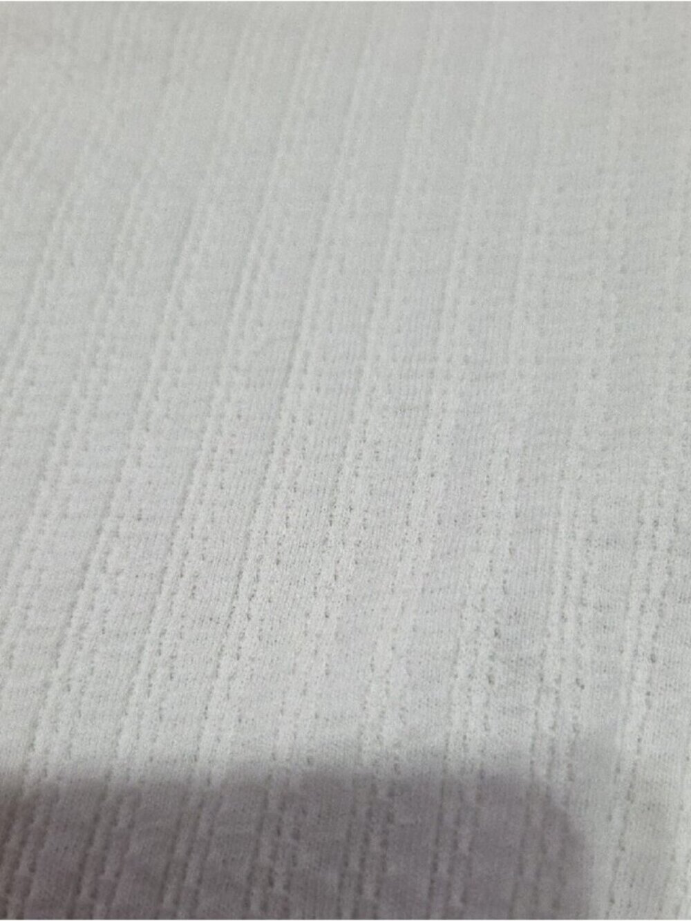 White Ribbed Henley Lettuce-Edge Crop Top - Picture 5 of 5